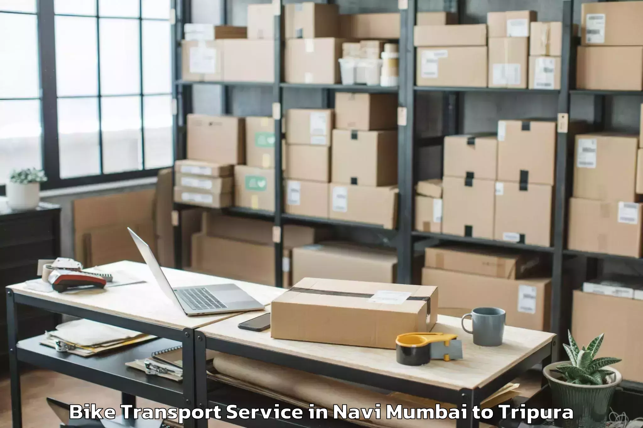 Trusted Navi Mumbai to Jirania Bike Transport